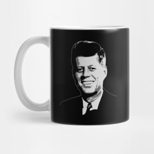 John F. Kennedy Black and White Mug